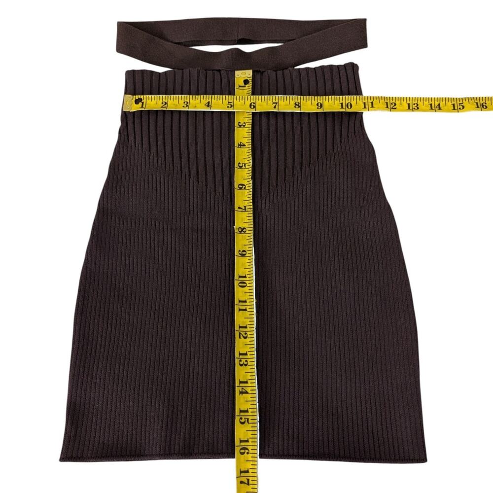 NWT Andreadamo Cut Out Ribbed Mini Skirt - Picture 8 of 10